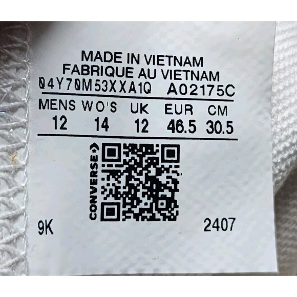 Chuck Taylor All Star Sky Light UNC‎ BLUE Carolina Men's Sz 12 Sneakers Rare - Picture 11 of 11